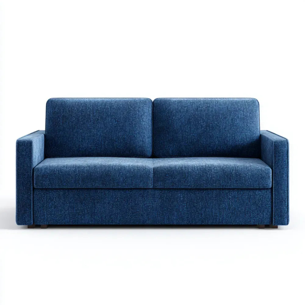 Sofa Bed Fabric Upholstered 200x95x85 cm - Blue - Modern Design