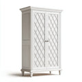 Wardrobe Wooden 200x100x50 cm - White - Classic Design