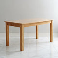 Dining Table Solid Wood 150x90x75 cm - Natural Finish - Classic Design